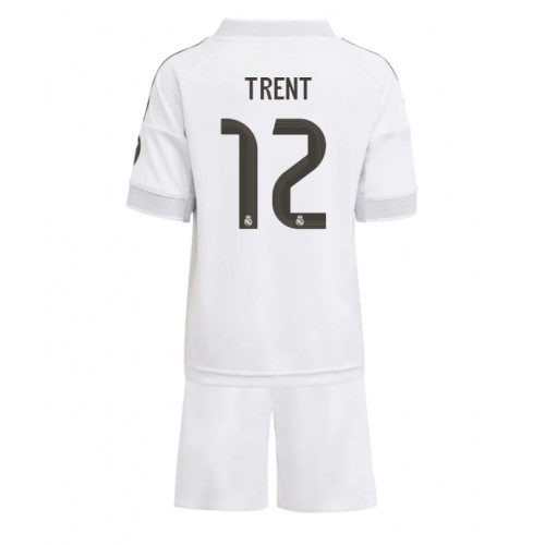 Lacne Dětský Futbalové dres Real Madrid Alexander-Arnold #12 2025-26 Krátky Rukáv - Domáci (+ trenírky)